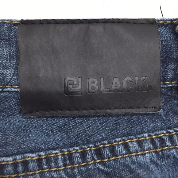 BUCKLE BLACK Jeans Men's 33 x 32 Low-Rise Slim Straight Rip Repair Denim Blue - Picture 11 of 16